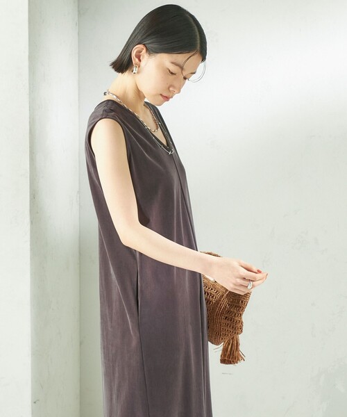 ワンピース 「手洗い可能」フィブリル ジャージー 2WAY ワンピースの画像