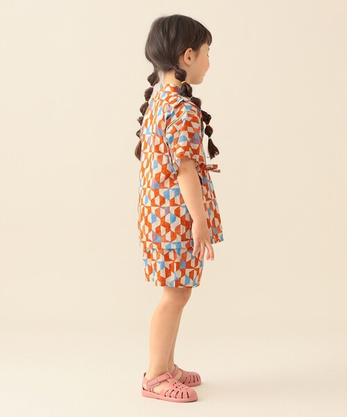 BEAMS mini（ビームス ミニ） 浴衣 幾何学柄 甚平 2026SS （90〜130cm