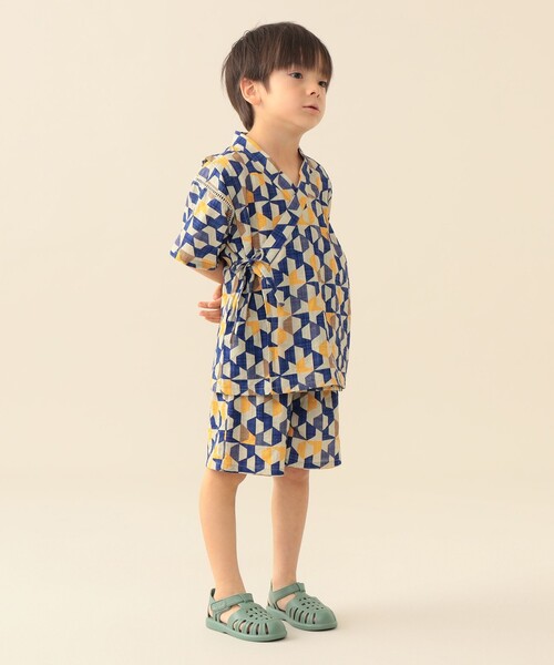 ＊*＊様 【彦兵衛mini】5000円スタート！人気！有松絞り浴衣〜花火柄〜 BEAMS mini（ビームス ミニ） 浴衣 幾何学柄 甚平 2026SS （90〜130cm