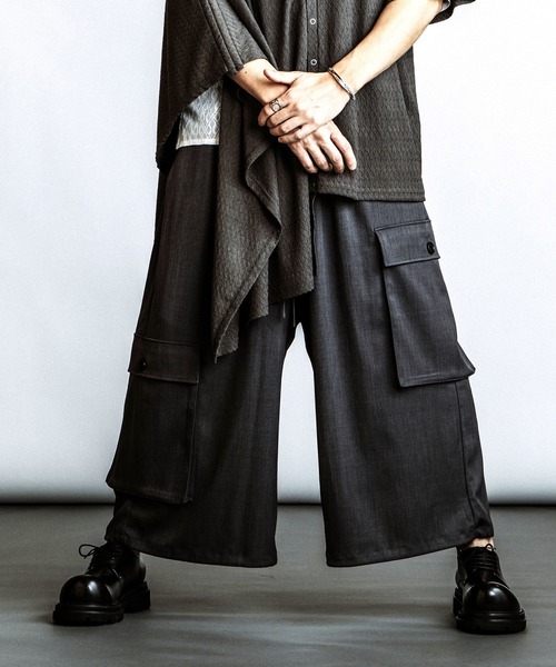 NO ID.（ノーアイディー） ワイドパンツ カーゴパンツ 「NO ID.」Baggy