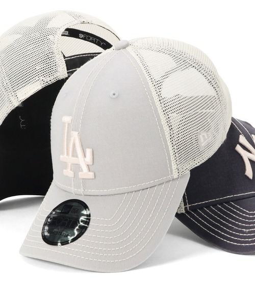 LAロゴ メッシュキャップ ホワイト/グレー NEW ERA（ニューエラ） ドジャース メッシュキャップ キャップ 帽子