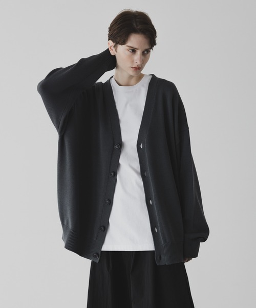 「remer」 ニットカーディガン LARGE グレイッシュベージュ メンズ_画像2