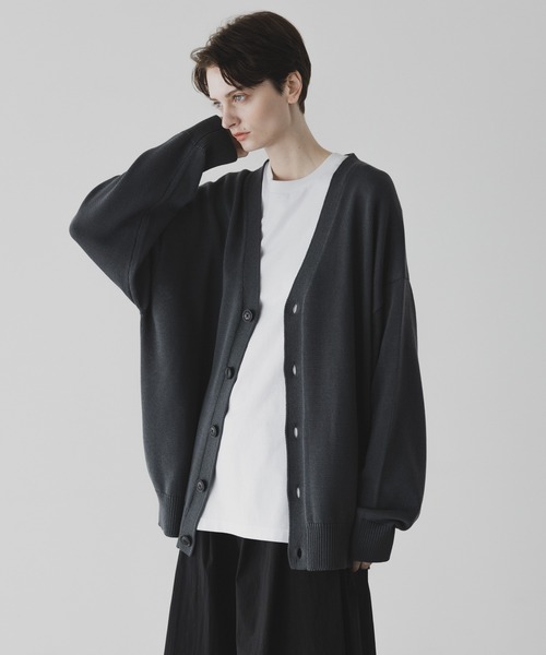 「remer」 ニットカーディガン LARGE グレイッシュベージュ メンズ_画像3