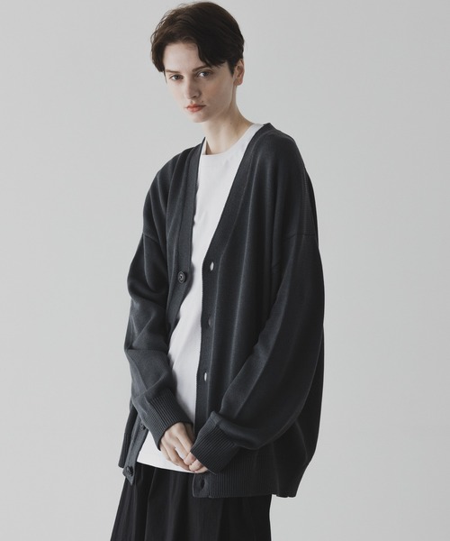 「remer」 ニットカーディガン LARGE グレイッシュベージュ メンズ_画像4