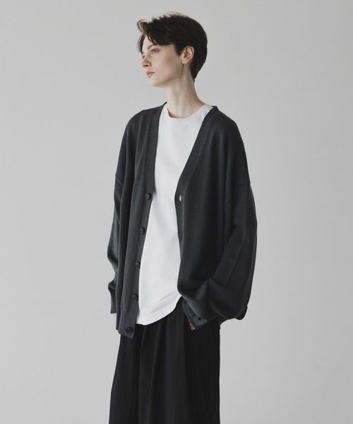 「remer」 ニットカーディガン LARGE グレイッシュベージュ メンズ_画像5