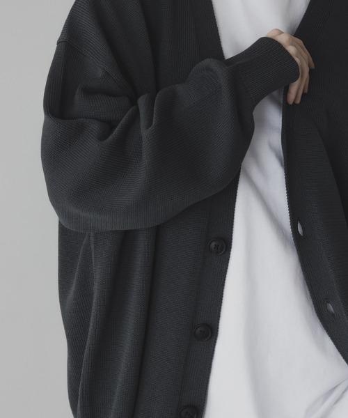 「remer」 ニットカーディガン LARGE グレイッシュベージュ メンズ_画像6