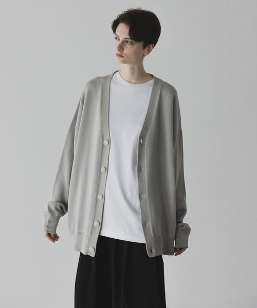 「remer」 ニットカーディガン LARGE グレイッシュベージュ メンズ_画像7
