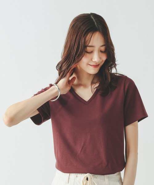 tシャツ 半袖 Fffit エフィット/汗染み軽減Vネック/665855 レディース | GLOBAL WORK | 04