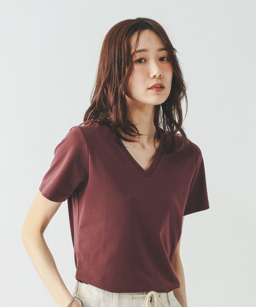 tシャツ 半袖 Fffit エフィット/汗染み軽減Vネック/665855 レディース | GLOBAL WORK | 21
