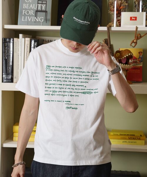 「FFEIN」 半袖Tシャツ SMALL アッシュグレー メンズ_画像2