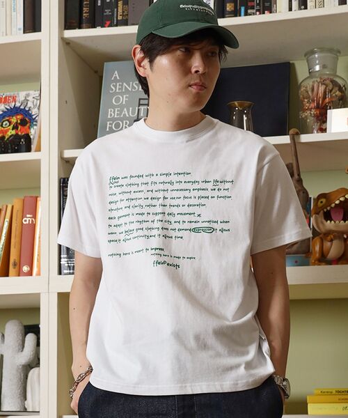 「FFEIN」 半袖Tシャツ SMALL アッシュグレー メンズ_画像3