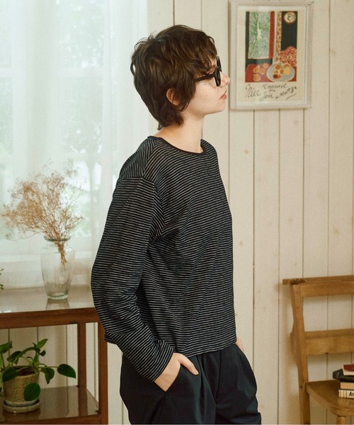 Zooodle tシャツ Border Long Sleeve T-Shirt - ボーダーロンT