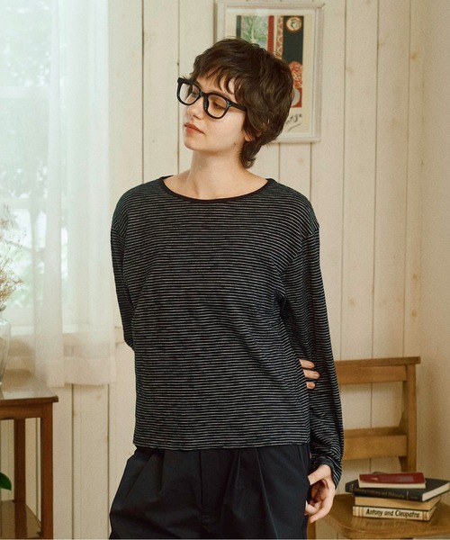 Zooodle tシャツ Border Long Sleeve T-Shirt - ボーダーロンT