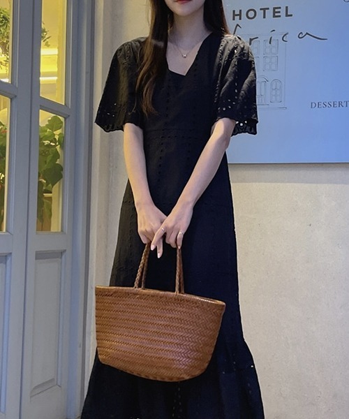「FREE STYLISTS」 「mimi」半袖ワンピース FREE ホワイト レディース_画像8