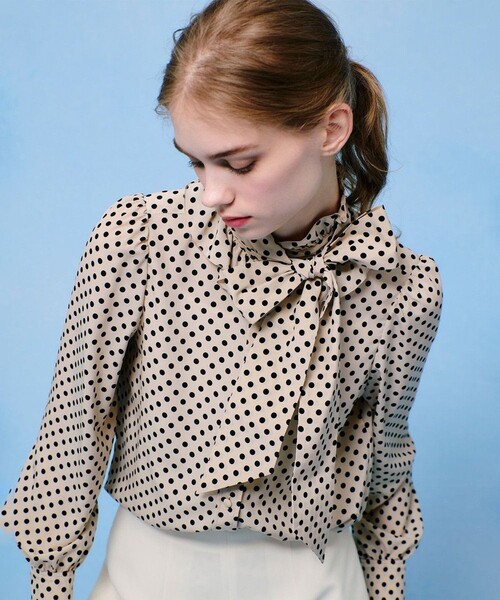 LOULOU WILLOUGHBY（ルルウィルビー） ブラウス シャツ デシンドット