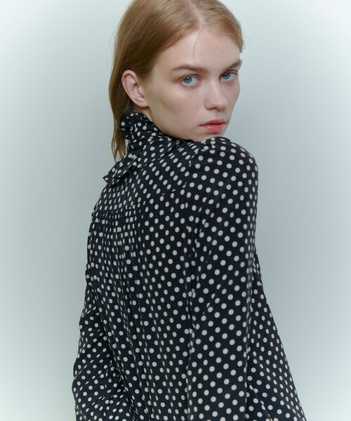 LOULOU WILLOUGHBY（ルルウィルビー） ブラウス シャツ デシンドット