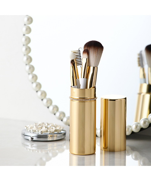 MAC メイクブラシセット ゴールド 5本 Amazon.co.jp: MAC ゴールデンタッチ ミニブラシキット 5点