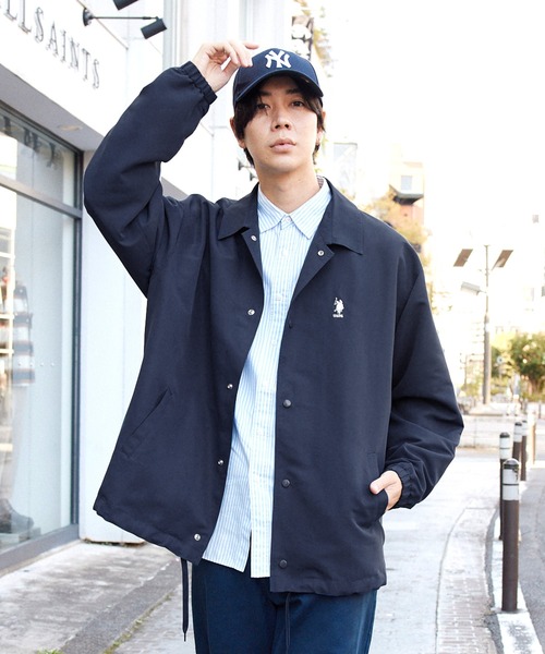 ジャケット ブルゾン U.S. POLO ASSN. /ユーエスポロアッスン 別注 ワンポイント刺繍ロゴ ビッグシルエット コーチジャケット|ZOZOTOWN |05
