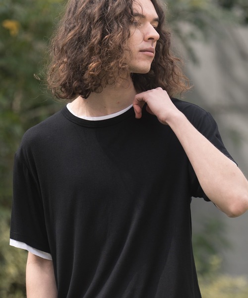 CAMBIO（カンビオ） tシャツ mt7817-Real Layered Short Sleeve Cut