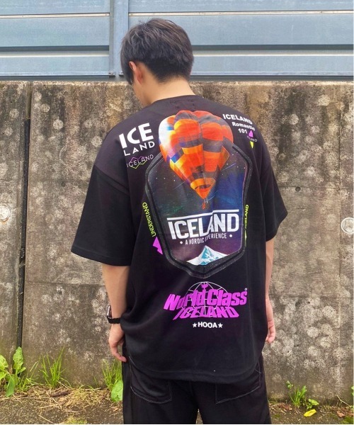 tシャツ Tシャツ メンズ 韓国 ファッション ストリート ブランド ICE LAND PRINT TEE メンズ レディース ユニセックス｜zozo｜21