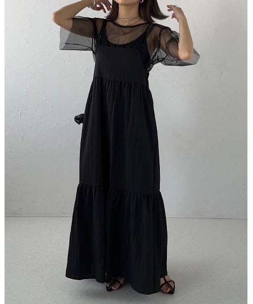 leimn ワンピース シアーストライプキャミワンピース : ZOZOTOWN