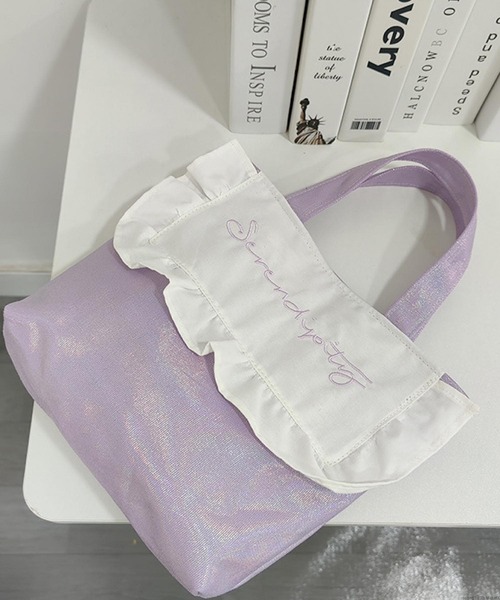 TONE SELECT GOODS トートバッグ Liaa/花柄 ボーダー ラメ フリル