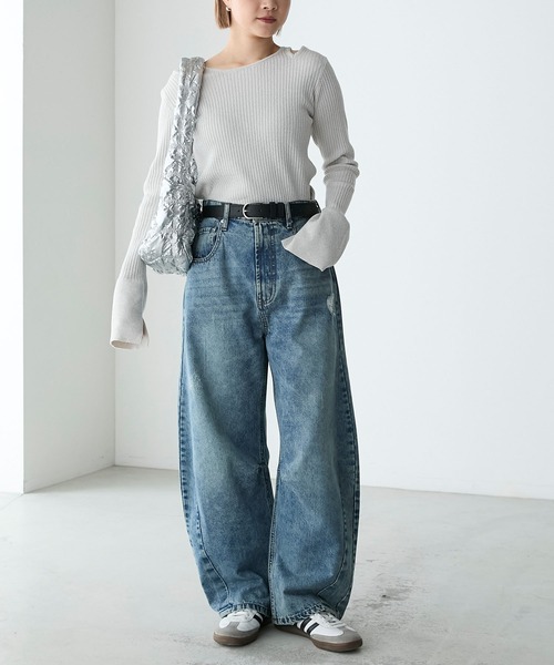 プライオリティ デニムカーブパンツ プライオリティ デニムカーブパンツ パンツ