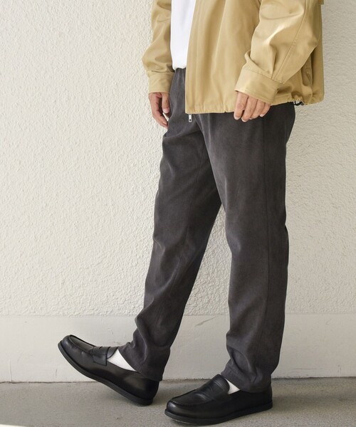 SHIPS any パンツ any: ストレッチ コーデュロイ テーパード イージー