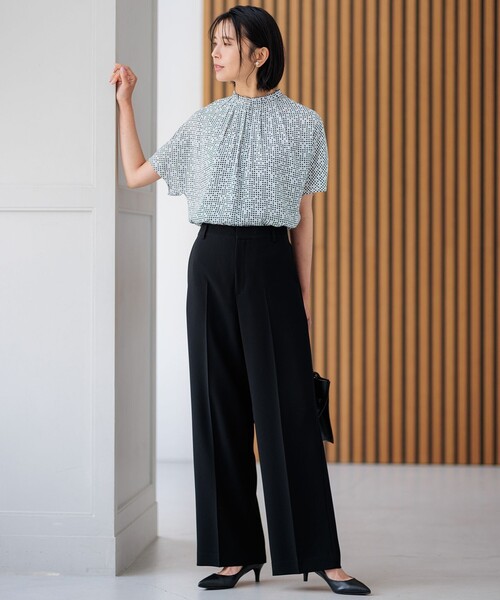 23区（ニジュウサンク） パンツ トリアセダブルジョーゼット フル