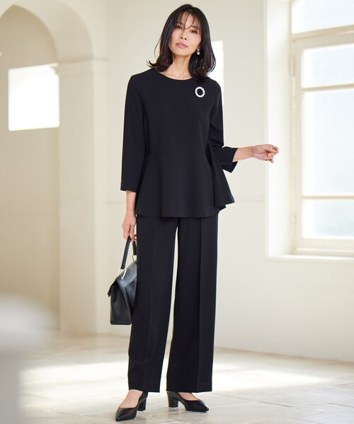 23区（ニジュウサンク） パンツ トリアセダブルジョーゼット フル