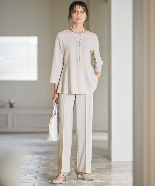 23区（ニジュウサンク） パンツ トリアセダブルジョーゼット フル