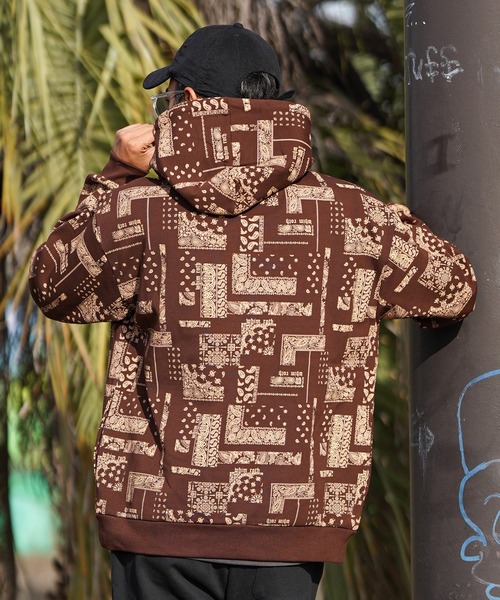 関税送料込【hoodrich】モチーフパーカー ペイズリー ロゴ 関税送料込【hoodrich】モチーフパーカー ペイズリー ロゴ