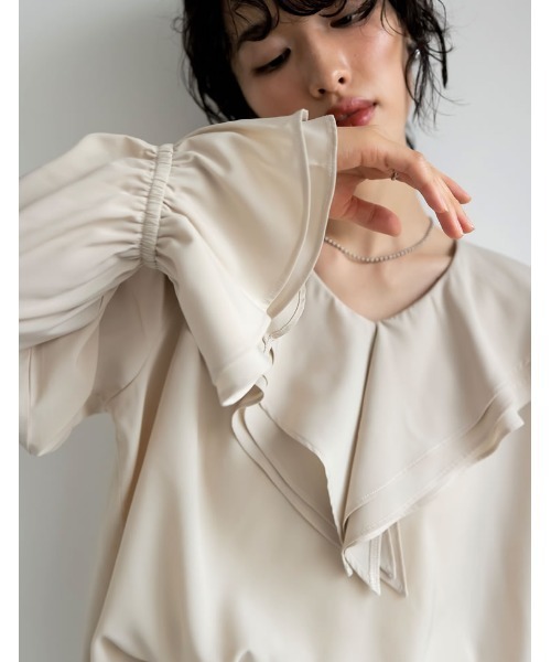 Re:EDIT（リエディ） ブラウス シャツ ビッグフリルカラーキャンディー