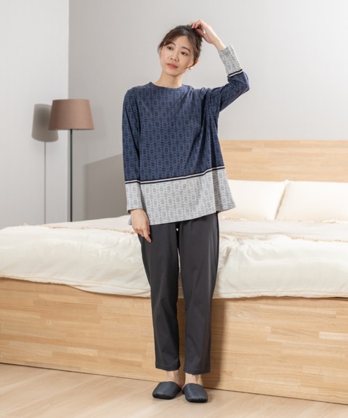 未使用　DAKS　ダックス　長袖パジャマ 紳士] 天竺 ニット 無地 パジャマ 【DAKS】ダックス 上下セット メンズ