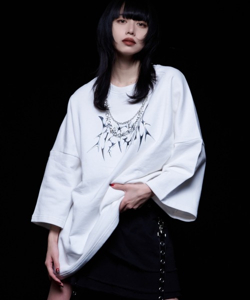 tシャツ Tシャツ 「REFLEM/レフレム」チェーン付きメタリックロゴT  