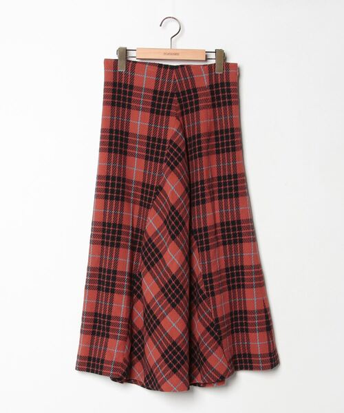 VERMEIL par iena」 ロングスカート 36 レッド レディース
