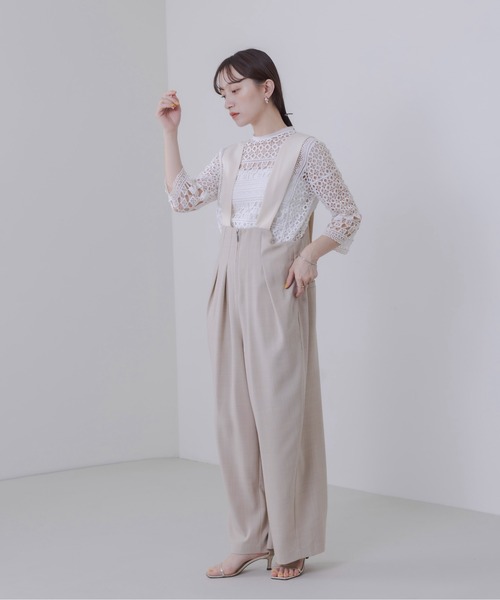 美品今期　Eimee LAW タックリラックス サロペット 黒　オールイン タックリラックス サロペット Eimee Law│Eimee Law & LHELBIE