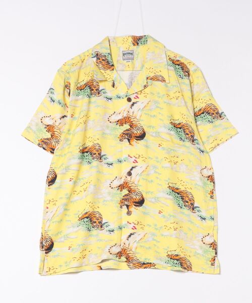 ブラウス シャツ HOUSTON /ヒューストン 41106 ALOHA SHIRT (虎) / アロハシャツ/ HS411 レディース メンズ HOUSTON ブラウス シャツ HOUSTON/ヒューストン 41106 ALOHA