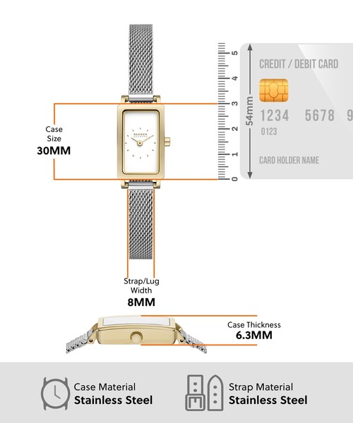 腕時計 スカーゲン 腕時計 レディース アナログ ステンレス SKW3147 レディースの画像