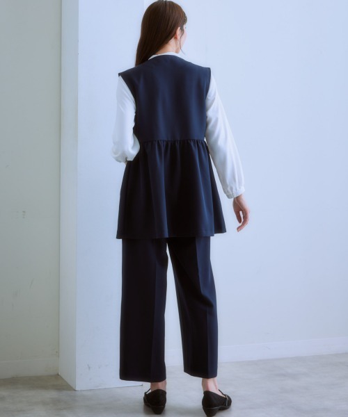 7days Life Styling ベスト ジレ ダブルクロスペプラムジレ