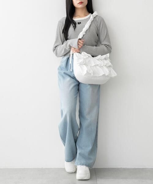 WEGO ショルダーバッグ バッグ WEGO/フリルドロストギャザー
