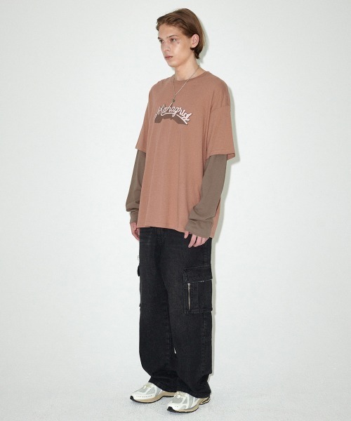 tシャツ 「mahagrid/マハグリッド」 SYMBOL LAYERED LS TEE/シンボルレイヤード長袖Ｔシャツ レディース メンズ MAHAGRID tシャツ 「mahagrid/マハグリッド」 SYMBOL LAYERED LS