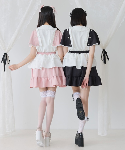 美品後ろボタンペプラムスカート36 DearMyLove スカート 夏 ハートボタンペプラムスカート : ZOZOTOWN