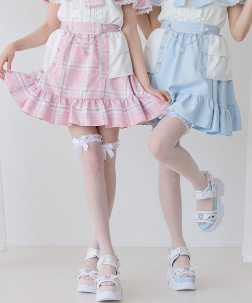 DearMyLove スカート ハートボタンペプラムスカート : ZOZOTOWN Yahoo