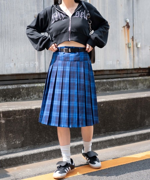 WEGO スカート WEGO/ベルト付プリーツミドルスカート : ZOZOTOWN