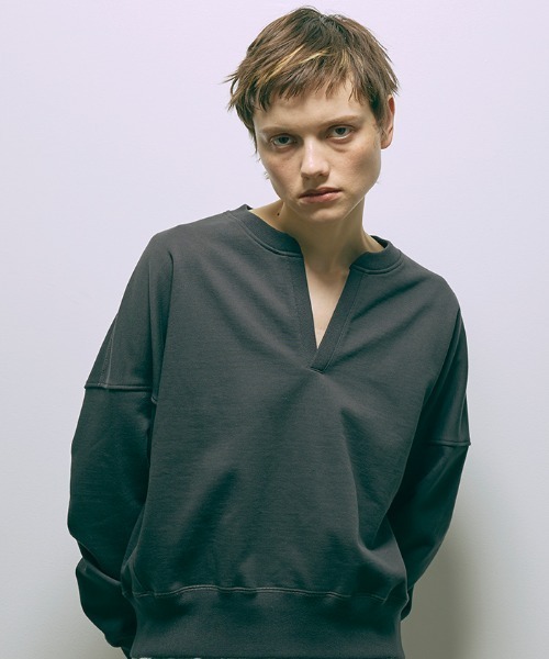 トレーナー スウェット 「Set Up」Key Neck Sweat Pullover レディース EN NEUME トレーナー スウェット 「Set Up」Key Neck Sweat