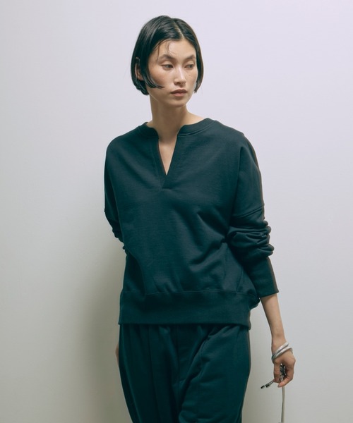 トレーナー スウェット 「Set Up」Key Neck Sweat Pullover レディース EN NEUME トレーナー スウェット 「Set Up」Key Neck Sweat