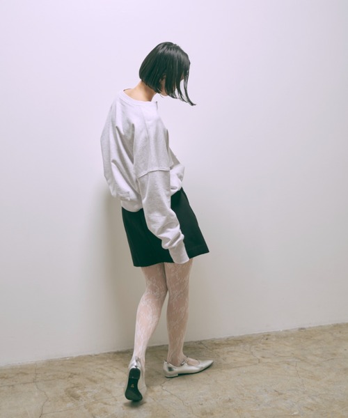 トレーナー スウェット 「Set Up」Key Neck Sweat Pullover レディース EN NEUME トレーナー スウェット 「Set Up」Key Neck Sweat
