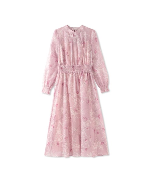 ロートレアモンLAUTREAMONTフラワープリントワンピース定価63,800円 LAUTREAMONT DE CLASSE ワンピース ドローイングフラワープリント