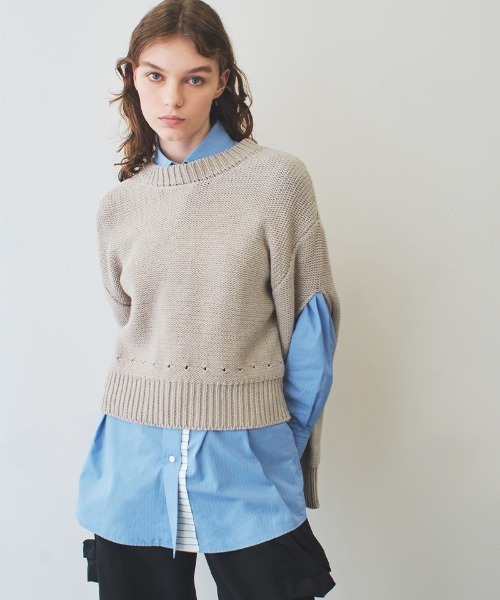 ニット セーター 「soduk」holes knit top レディース : ZOZOTOWN